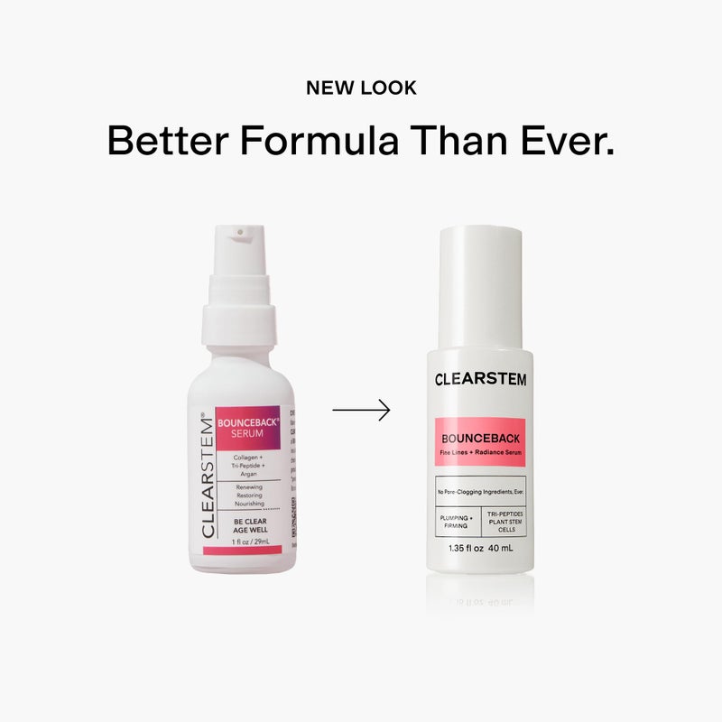 CLEARSTEM BOUNCEBACK Radiant Facial Serum - Peptide Serum for Hydration & Smooth-Looking Skin with Tri-Peptides and Mango Fruit Extracts - Lightweight Formula for Softer and Balanced-Looking Skin - Image 3